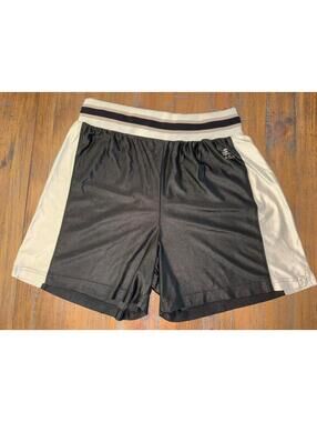 Vintage Y2k Eastbay Dazzle Shorts Glitzy Sz XL 90s Black White Basketball Thick
